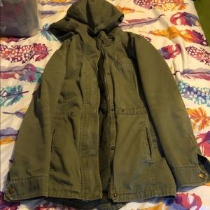 Army green anorak jacket
